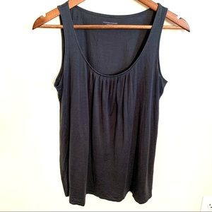 Eileen Fisher Gray Silk/Cotton Blend Tank Top
